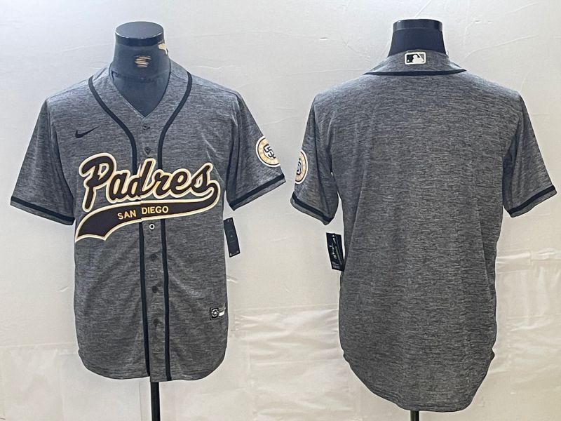 Men San Diego Padres Blank Grey Jointly 2024 Nike MLB Jersey style 1->san diego padres->MLB Jersey